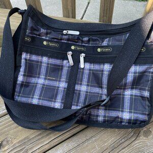 LeSportsac Deluxe Everyday Bag, Sweet Plaid Noir Print